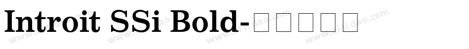 Introit SSi Bold字体转换